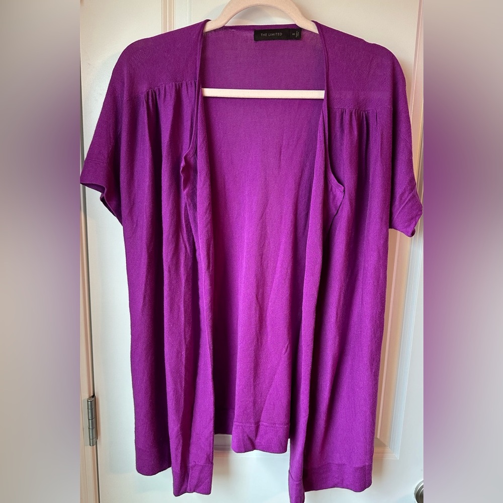 💜 The Limited Purple Open Cardigan Short Sleeve XS
